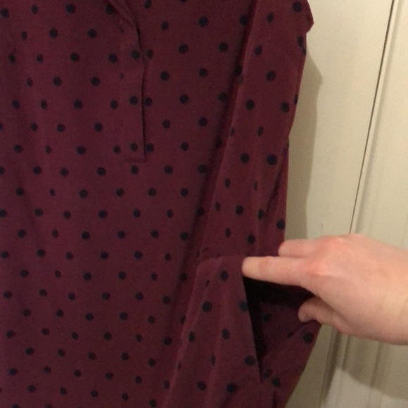 Collared sleeveless polka dot dress - Picture 4 of 5